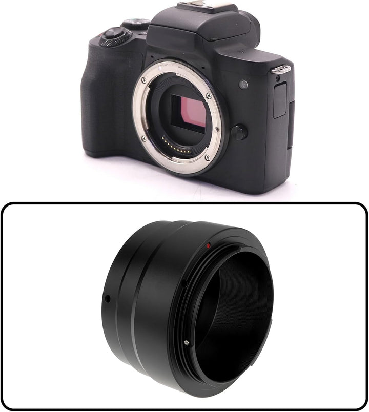 T2 auf EOS RF Mount Objektivadapter kompatibel mit Canon EOS R spiegellose Kamera Legierung Schraubm
