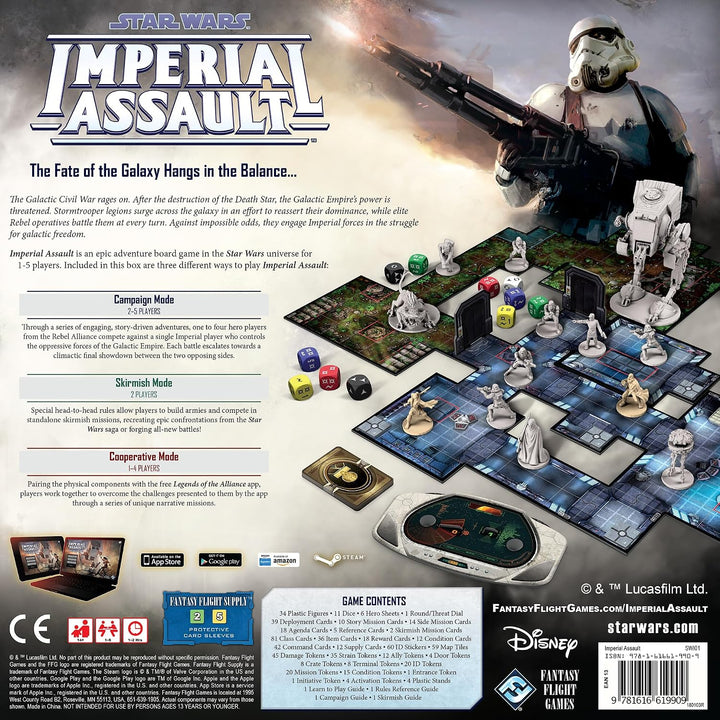 Fantasy Flight Games FFGSWI01 Star Wars Board Game & Extension, Mehrfarbig, 1. Core Set & Accessorie