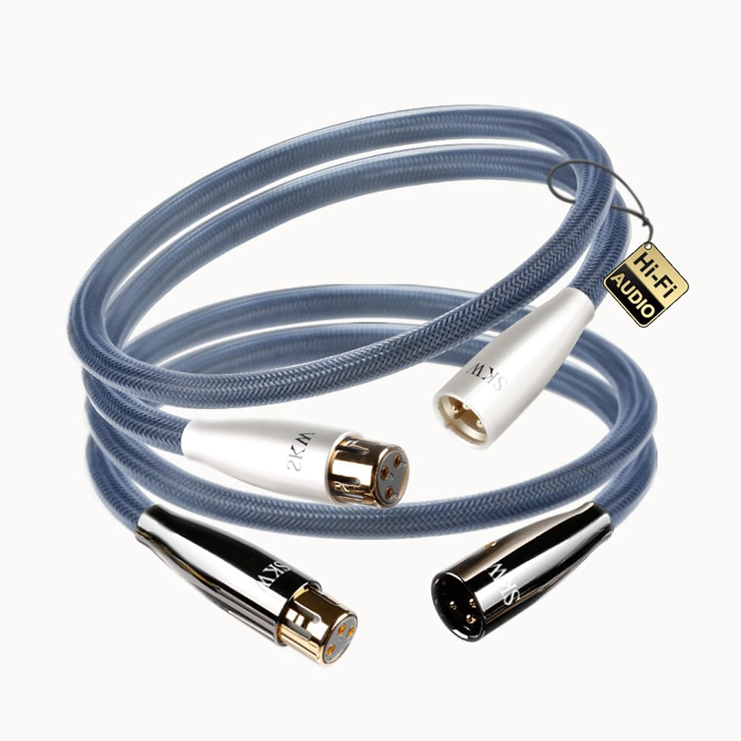SKW Balanced XLR Stecker auf XLR Buchse 3 PIN Mikrofonkabel für CD, Verstärker, Monitorlautsprecher