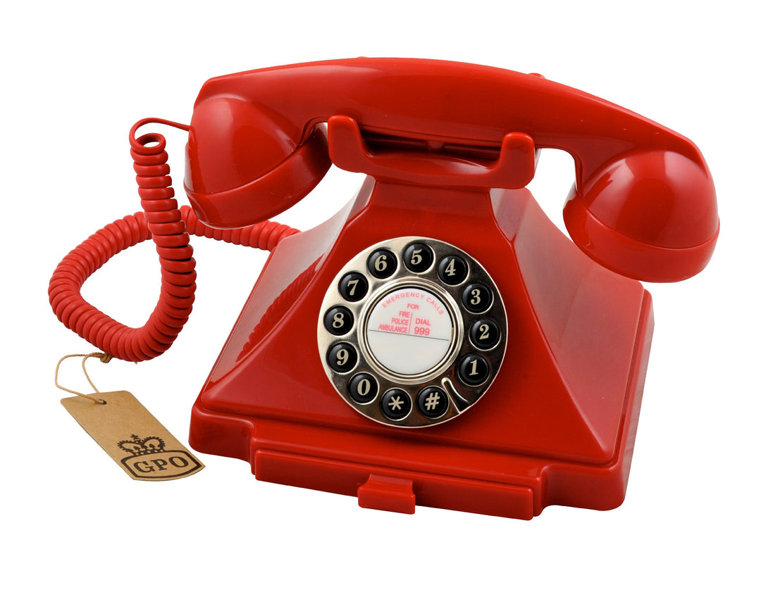 GPO 1929 S Classic Carrington Retro Drucktasten-Telefon 20er Jahre Design mit ausziehbarer Schublade