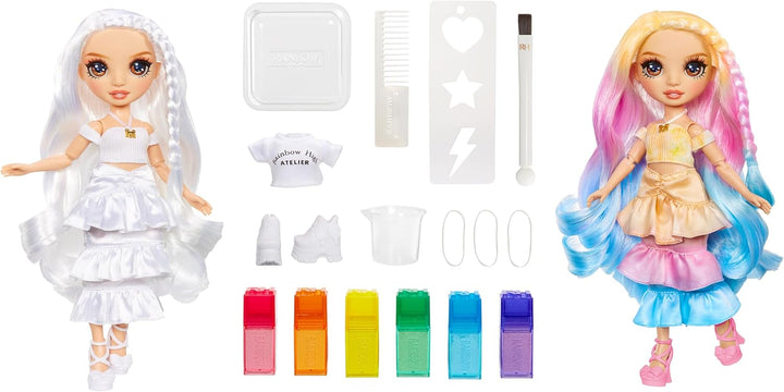 Rainbow High Watercolour & Create DIY Modepuppe, Auswaschbare Wasserfarben & Batikset - Braune Augen