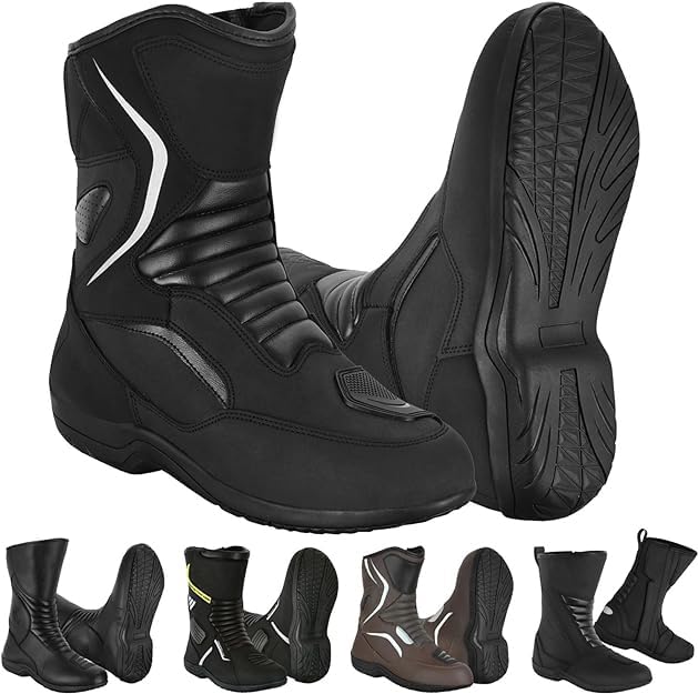 Motorradschuhe für Herren, verstärkte Strassenschuhe, Motorradstossschutz, rutschfeste Sohle, bequem