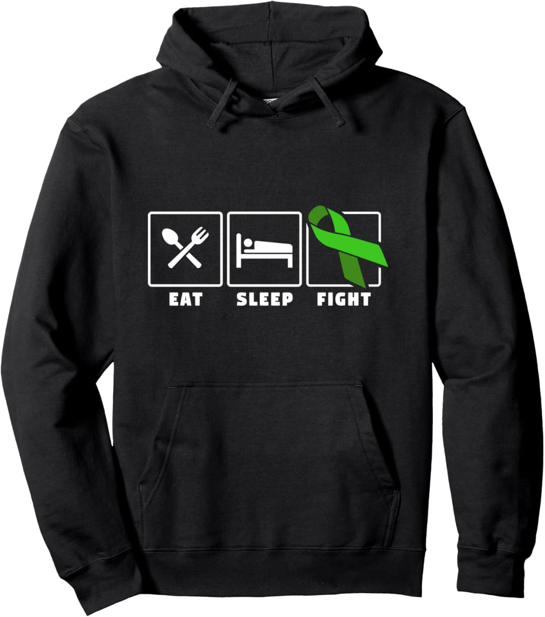 Eat sleep fight non hodgkin lymphoma cancer awareness Pullover Hoodie