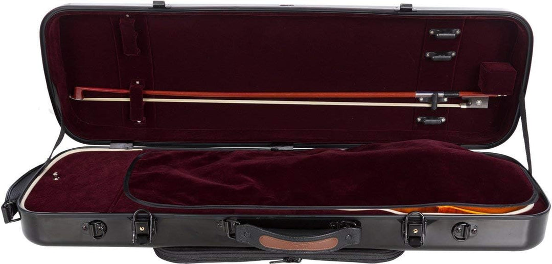 Geigenkoffer Glasfaser Oblong 4/4 black - burgundy M-Case