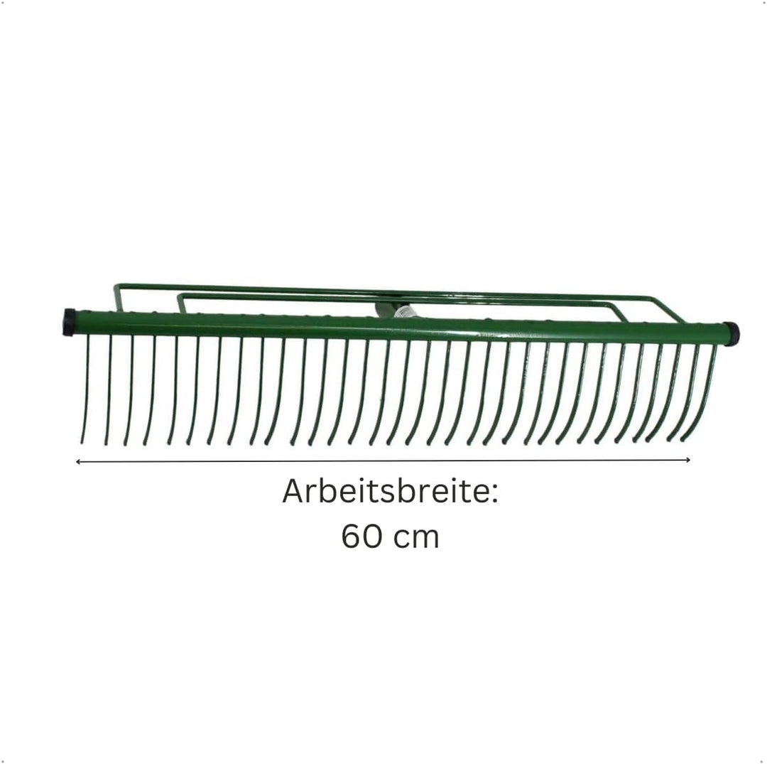 Rekord Rasenrechen (Stahl, pulverbeschichtet) - Arbeitsbreite: 60 cm 32 Zinken - ohne Stiel, Laubrec