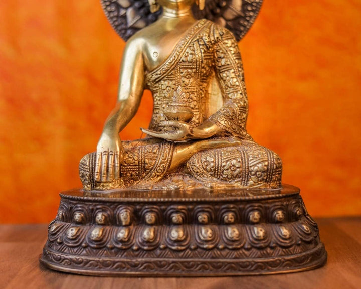 SHIVAJI ARTS Buddha-Statue, 35 cm, grosser Buddha, Buddhismus, Gott, religiöses Geschenk, Shakyamuni
