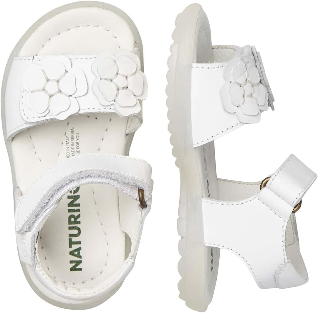 Naturino Mädchen Begonia Sandale 22 EU Weiss, 22 EU Wei&amp;