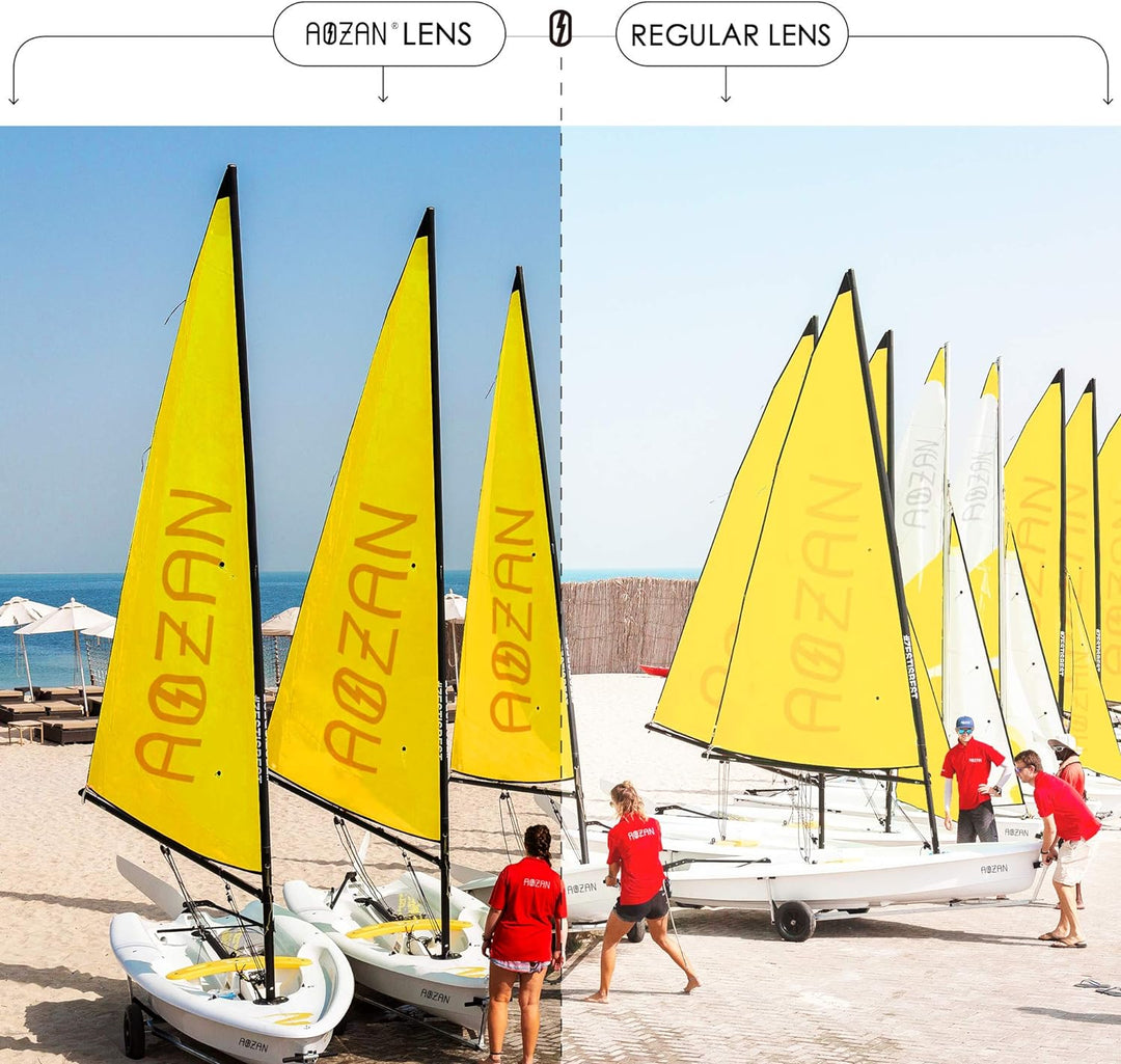 AOZAN ANSI Z87.1 Ersatzgläser kompatibel mit Oakley Half Jacket 2.0 XL OO9153 Sonnenbrille Onyx Schw