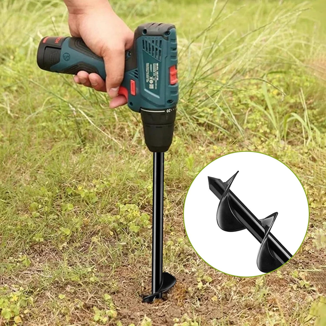 AYYDS Gartenbohrer Erdbohrer für Bohrmaschine, mit Gartenhandschuhe, Garten Schnecken Spiralbohrer S