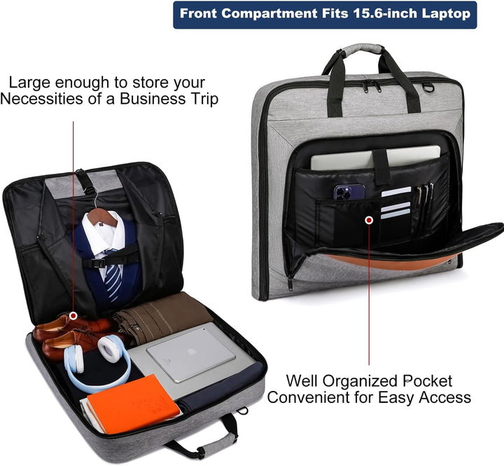 Reise Anzugtasche für Herren - Grosser 40 Zoll Handgepäck Kleidersack für bis zu 3 Anzüge bei Busine