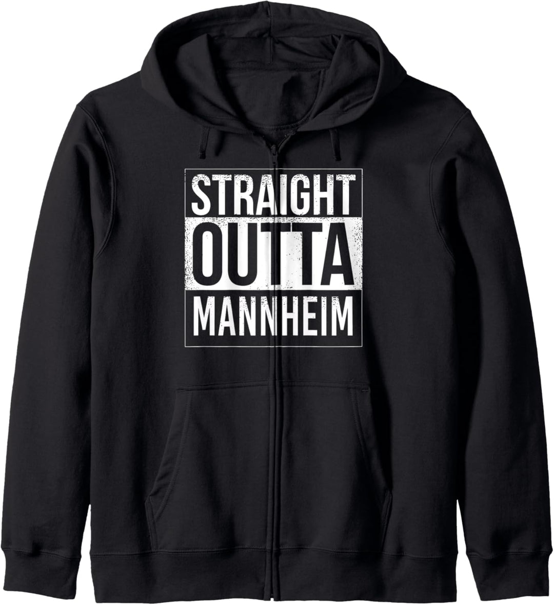 Straight outta Mannheim - Deutschland Stadt Stolz Kapuzenjacke
