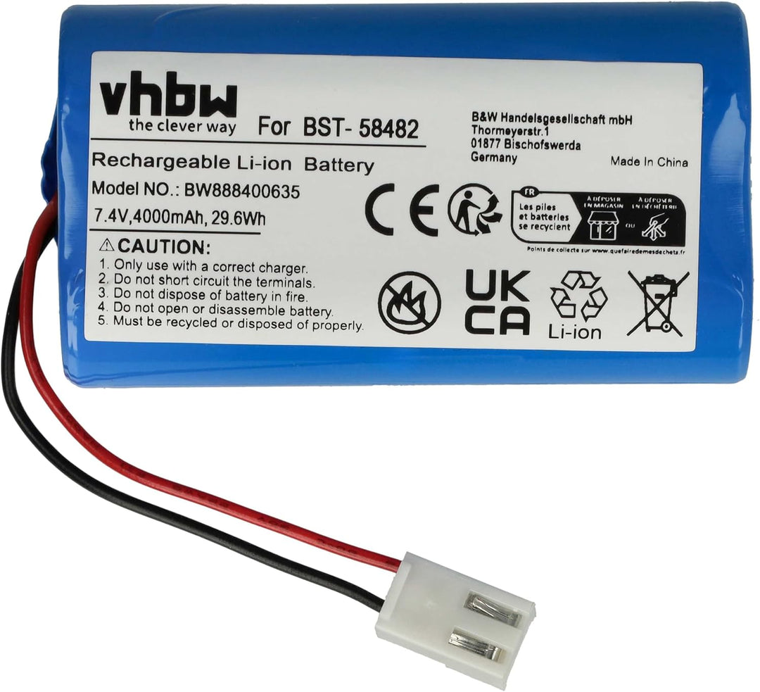 vhbw Akku kompatibel mit Bestway Flowclear Aquatronix Poolsauger (4000mAh, 7,4V, Li-Ion)
