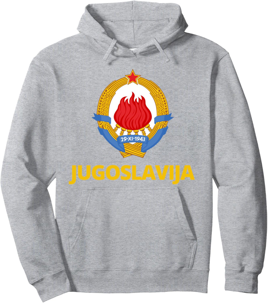 Wappen Jugoslavija Grb gelb Pullover Hoodie