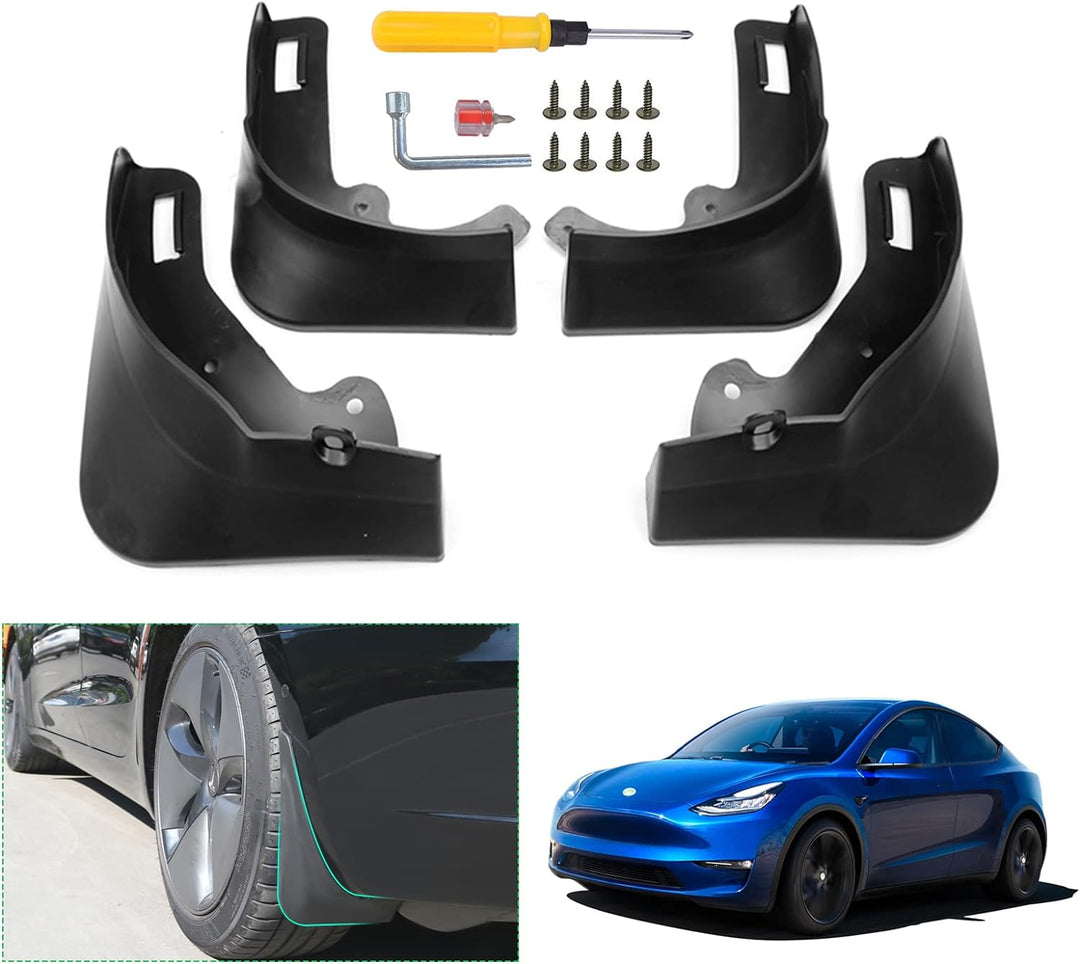GAFAT Tesla Model Y 2021-2023 2024 Schmutzfänger, Kotflügel, Spritzschutz Auto, Kunststoff Schlamm F