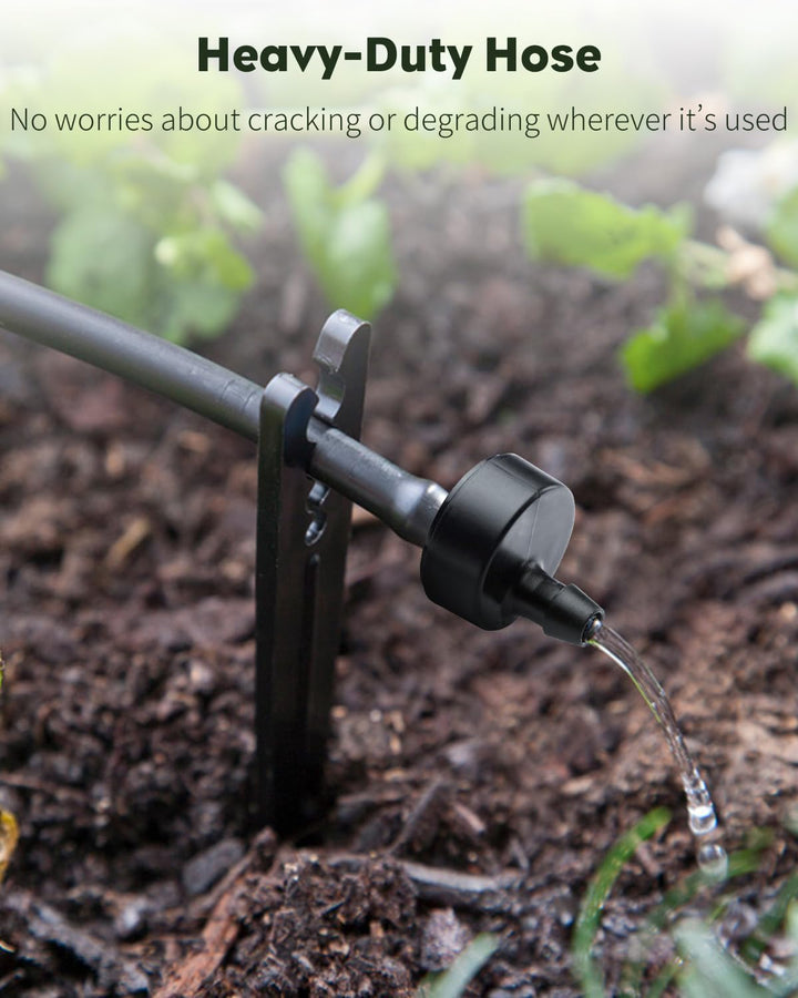 Pawfly 152 m 6,35 mm Tropfbewässerungsschlauch, schwarze PE-Rohrrolle für Gartenbewässerung, Blindro