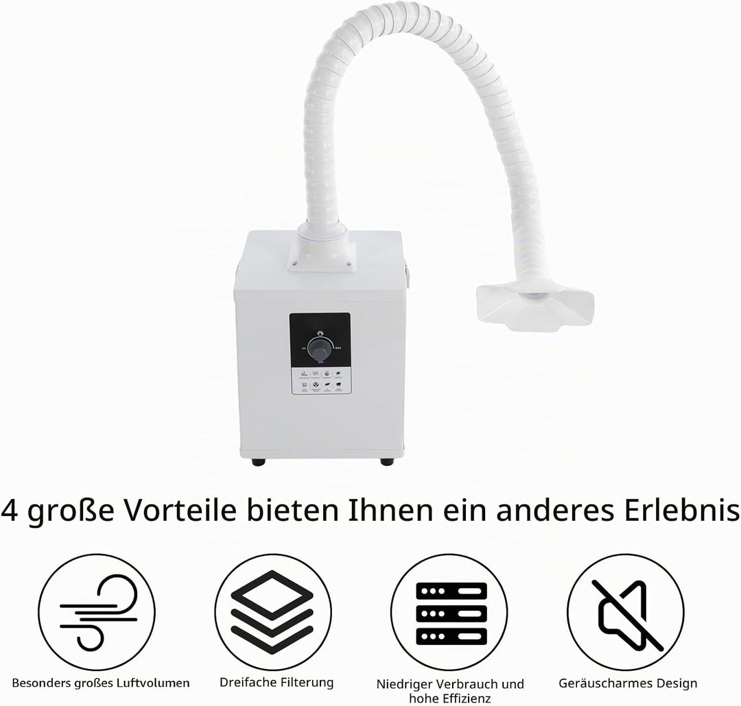 Lötrauchabsorber - Leistungsstarke 258m³/h 150W Absaugung, geräuscharmes, 3-stufiges Filtersystem mi