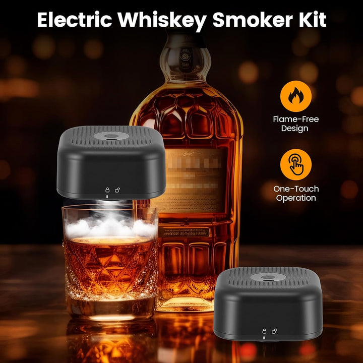 Elektrischer Whiskey Smoker Set, USB-C wiederaufladbar Whisky Smoker Set, altmodisches Whiskey Räuch