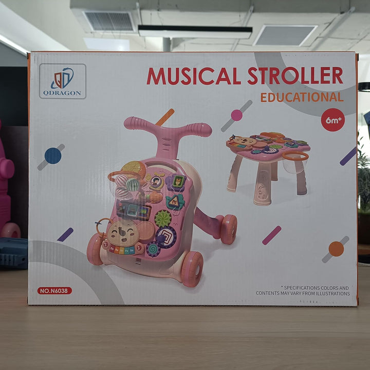 QDRAGON Lauflernhilfe, Baby Lauflernwagen mit Regulierbarer Geschwindigkeit Baby Walker Gehhilfe mit