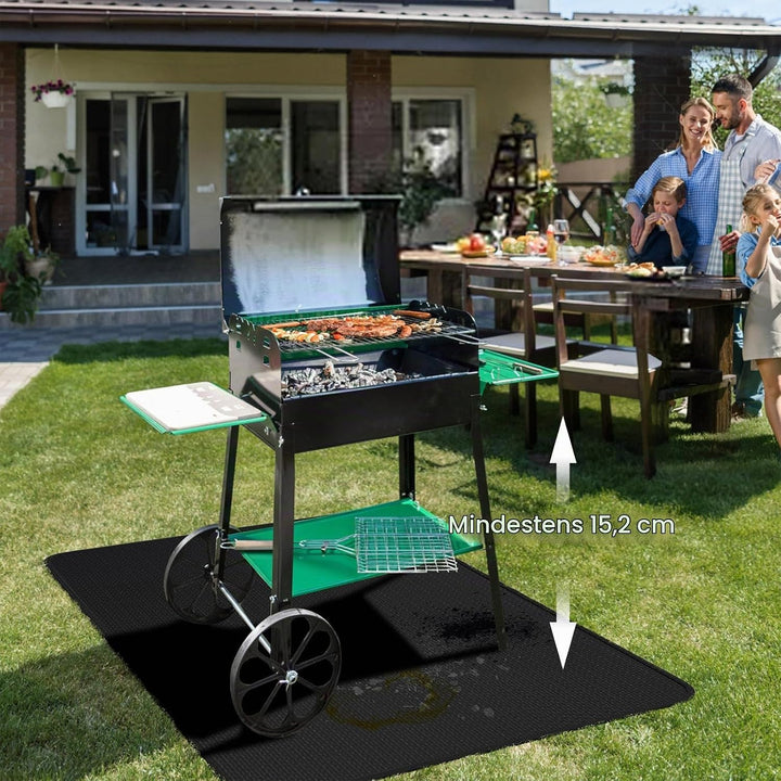 Feuerfeste Unterlage 100 × 150cm, Glasfasersilikon Hitzeschutzmatte, Grillmatte Bodenschutz, Bodensc