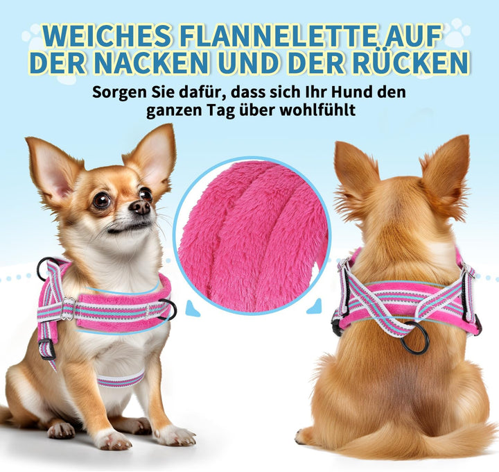 Eyein No-Pull Hundegeschirr mit Leine, Geschirr mit Weich Gepolstertes, Reflektierend, Verstellbares