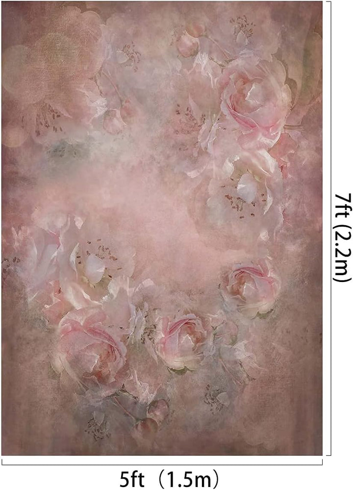 Kate Foto Hintergrund 5x7ft/1.5x2.2m Strukturierte Abstrakte Blumen Fotografie Kulisse Blumenporträt
