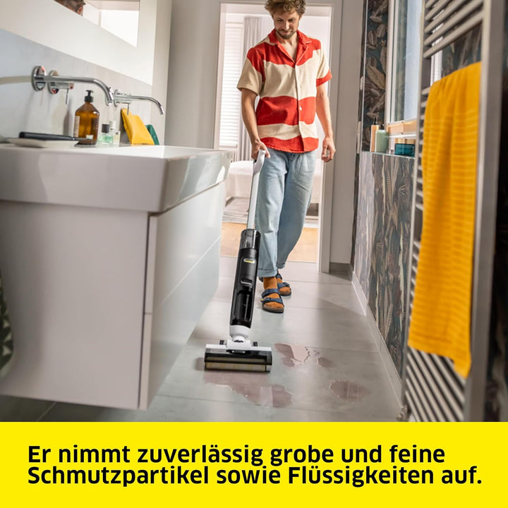 Kärcher Saugwischer FCV 3 Natural N, kabelloser Saugwischer mit 3 Reinigungsmodi, Akkulaufzeit: ca.