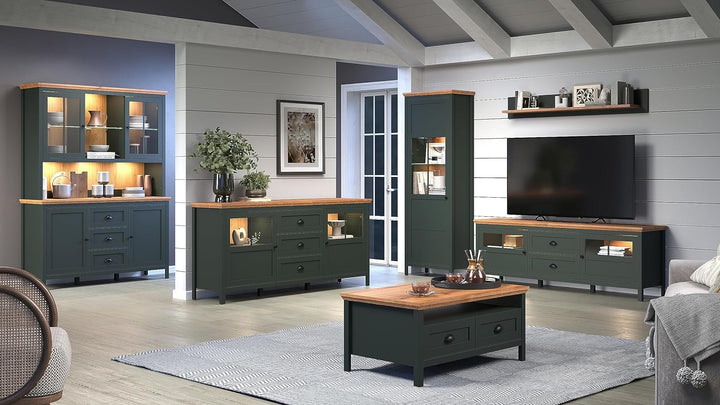 trendteam smart living - Wandboard Wandregal Bücherleiste - Stanton - Aufbaumass (BxHxT) 156 x 22 x