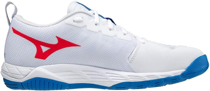 Mizuno Herren Wave Supersonic 2 Volleyball-Schuh 40.5 EU Weiss Irred French Blue, 40.5 EU Wei&amp;
