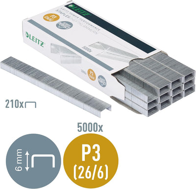 Leitz Langarm-Büroheftgerät aus Metall, Für 40 Blatt, Inkl. Heftklammern, Ergonomisches Design, Schw