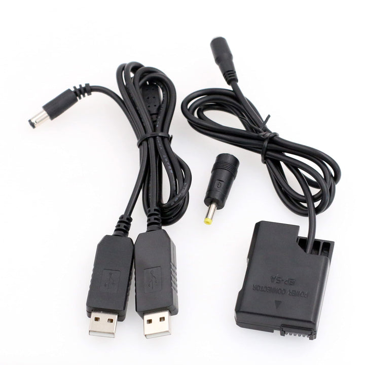 Dual USB EN-EL14 Dummy Akku DC Koppler EP-5A für Nikon D5100 5200 5300 DSLR-Kamera