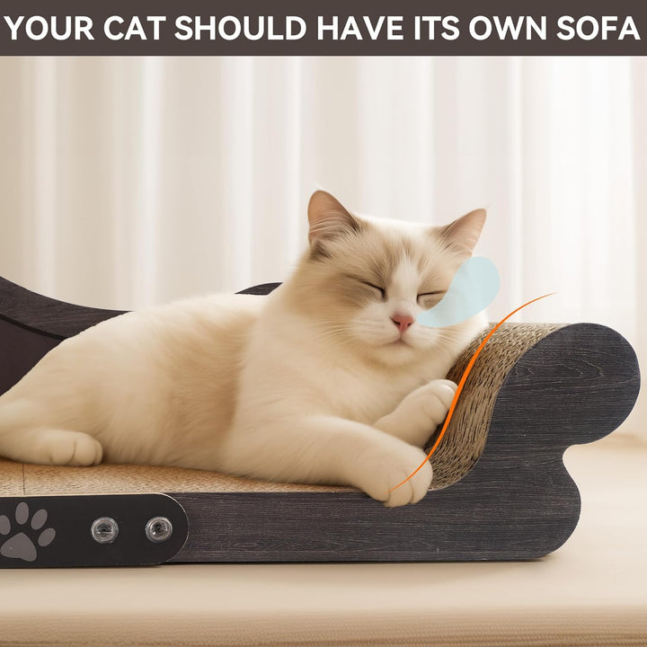 Kratzbrett Katze XXL, 68 cm Breite, Kratzmatte im Sofa-Design,Bestehend aus Hoher Dichte, die Kräfti