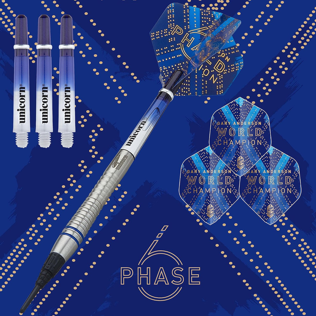 Unicorn Weltmeister Natur Darts 20 g blau, 20 g blau