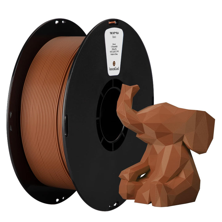 kexcelled PLA Braun Filament 1,75mm Zähigkeit Erhöhen Hochpräzises Lebendige Farben 1kg Spule 3D Dru