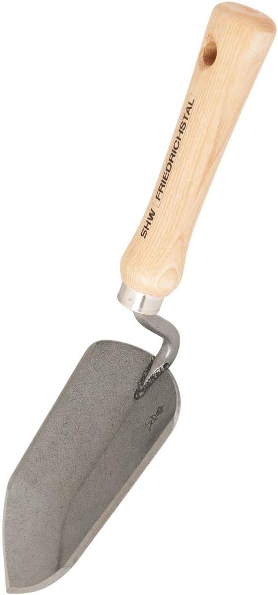 SHW-FIRE Unkrautentferner und Blumenkelle - Starkes Gartenwerkzeug aus Stahl und Holz