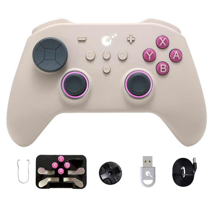 GuliKit TT Pro Wireless Game Controller, Bluetooth,Hyperlink Wireless Adapter,Wired, Anti-Drift 720°