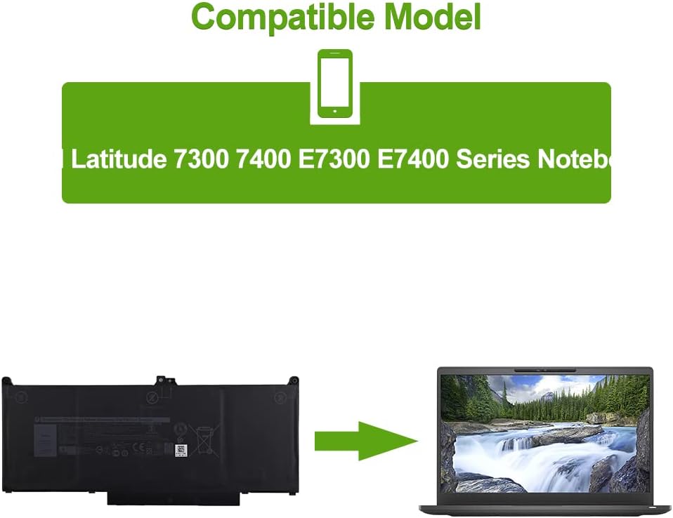 SwarKing Ersatz Akku Kompatibel mit MXV9V Dell Latitude 7300 7400 E7300 E7400 Series Notebook