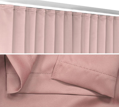 BEAUTEX Verdunkelungsgardine mit Kräuselband U-Band, Blackout Vorhang Blickdicht abdunkelnd, Grösse
