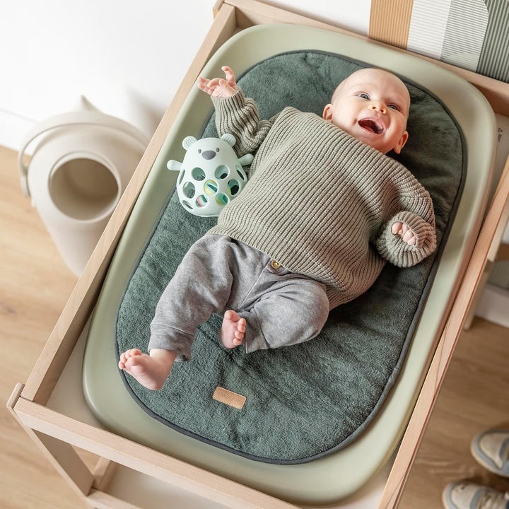 Nattou Reduzierkissen für Wickelauflage "Softy", Ca. 62 cm, Baumwolle/Polyester, Care, Grün, Grü