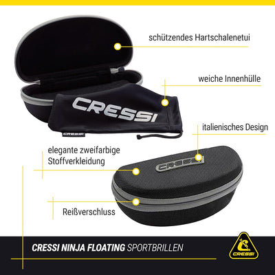 Cressi Ninja - Polarisierte Sonnenbrille Herren und Sonnenbrille Damen, Entspiegelte Gläser Wasserab