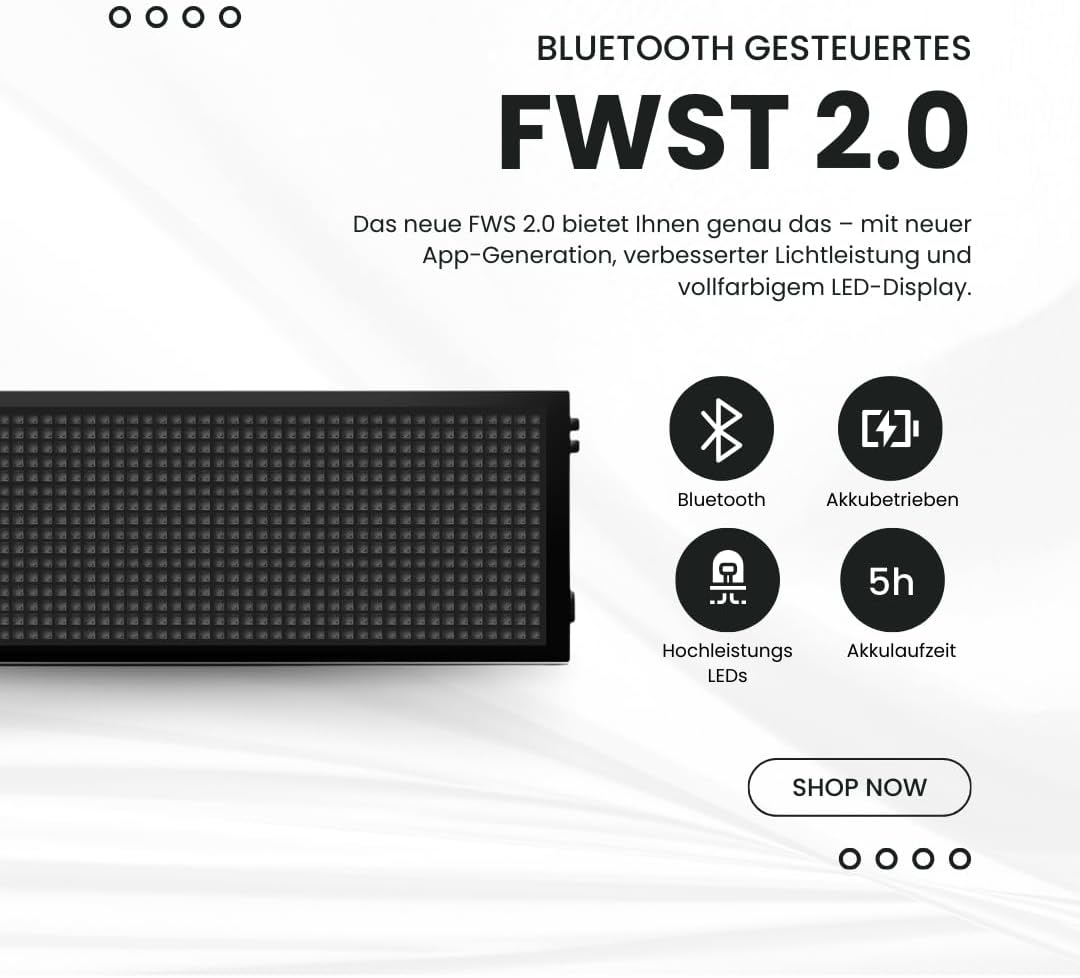 LED Frontwarnsystem | Einsatzschild | Multicolor WiFi - Android und iOS App - Handygesteuert - Dacha