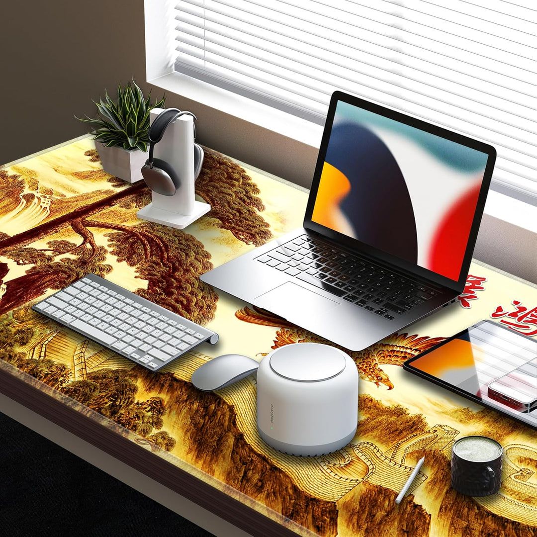 LL-COEUR Grosse Gaming Laptop Mauspad PC Tastatur Mausmatte XXL Schreibtischunterlage Büro Desk Pad