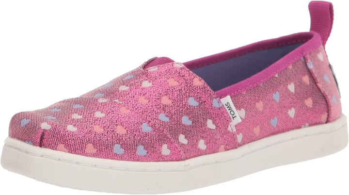 TOMS Mädchen Glitter Alpargata Flache Slipper 30 EU Pink Fuchsia, 30 EU Pink Fuchsia
