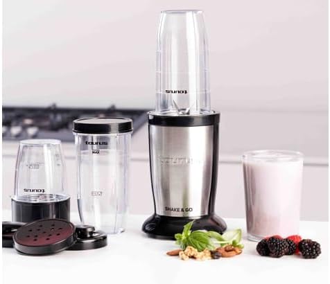 Taurus – Standmixer Shake & Go 800W,2 tragbare Becher à 500ml,150ml Zerkleinerer,Austauschbare Kling