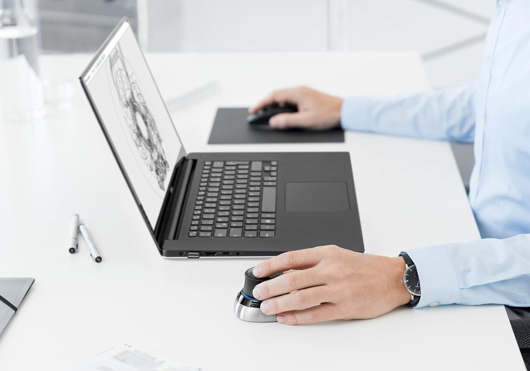 3Dconnexion SpaceMouse Wireless Kit 2 (Bluetooth Edition, Mobile Design-Lösung, für CAD und 3D, kabe
