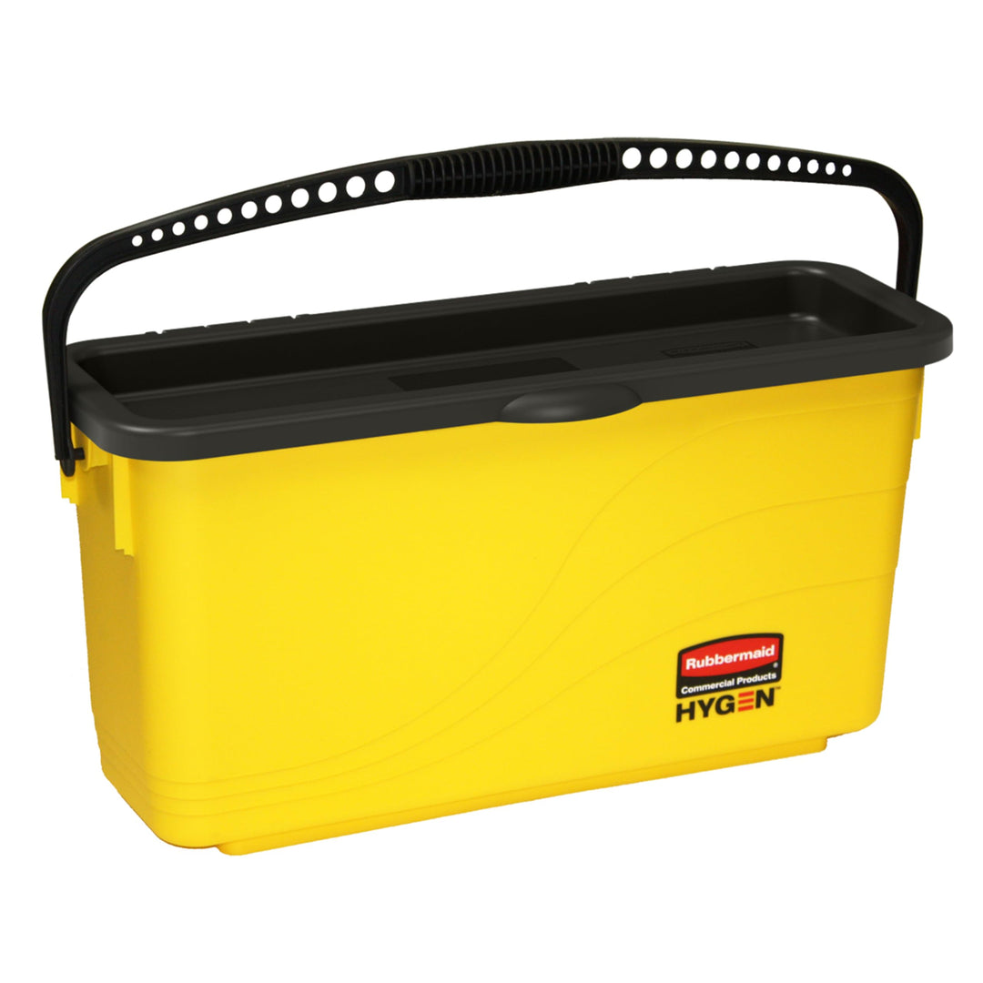 Rubbermaid Commercial Products HYGEN Charging Bucket for Microfiber Mops - Yellow Ladeeimer, Ladeeim