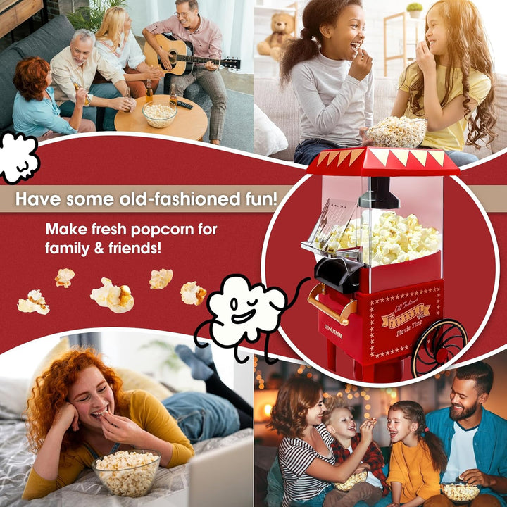 Popcorn-Maschine, Heissluft-Popcorn-Maker-Set, Geschenk-Box, tragbare Popcorn-Popper-Maschine, 10 Ta
