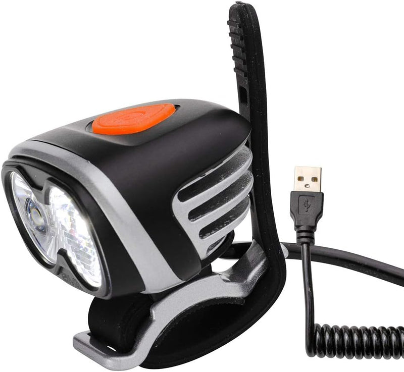 USB Helmlampe Stirnlampe Sport und Freizeitlampe mit 720 Lumen | 3 Leuchtmodi | kann mit allen 5V Po