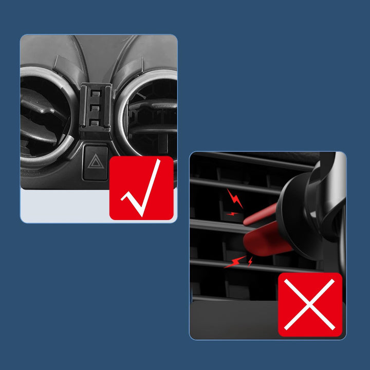 Telefonhalterung Für Qashqai J10 2006-2013 Air Vent Clip Handyhalterung (Black) Schwarz, Schwarz