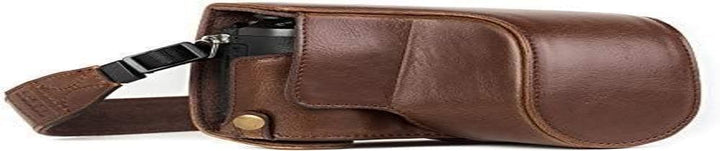 MegaGear Panasonic Lumix DMC-GX85, GX80 mit 12-32mm Objektiv Ever Ready Leder Kamera-Case mit Trager