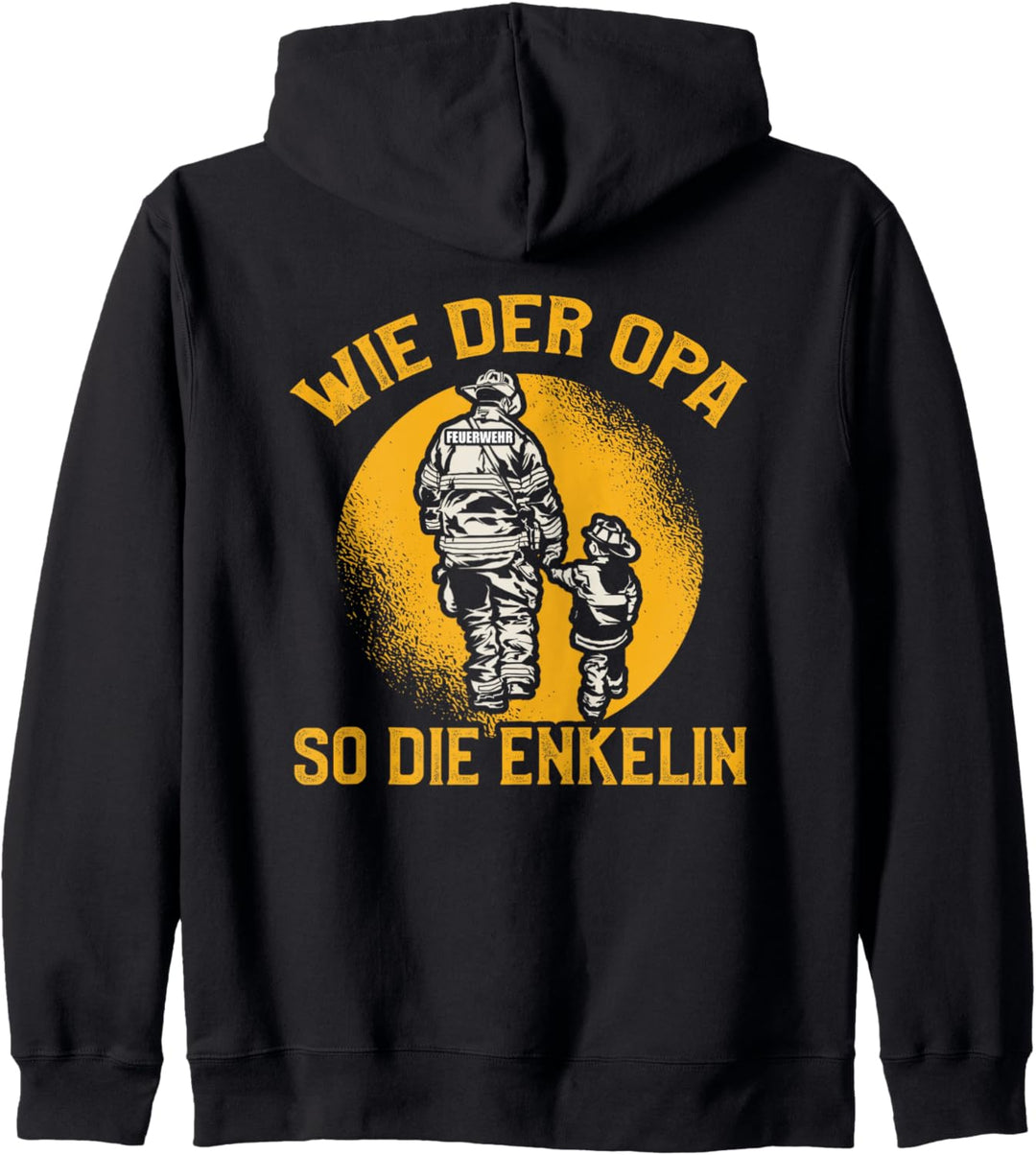 Backprint Wie der Opa so die Enkelin Kapuzenjacke